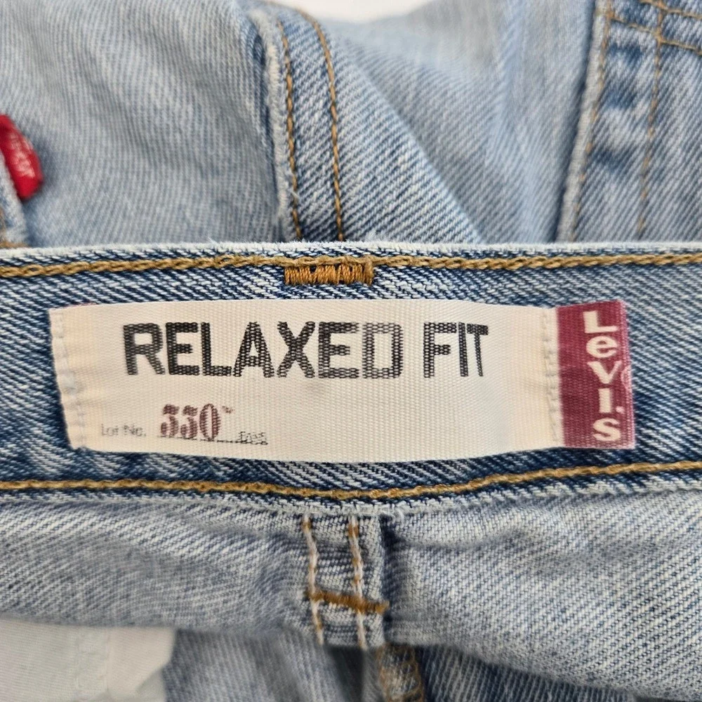 Vintage Levis 550 Jeans 33x36 Relaxed Tapered THASHED Grunge‎ Skater Baggy 90s